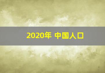 2020年 中国人口